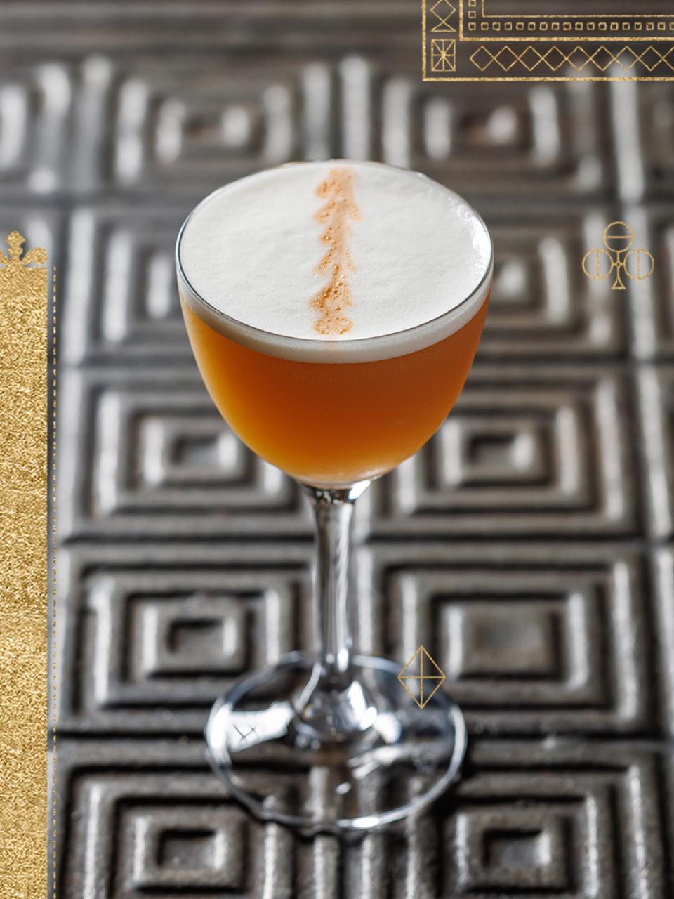 Whiskey sour serveret straight up