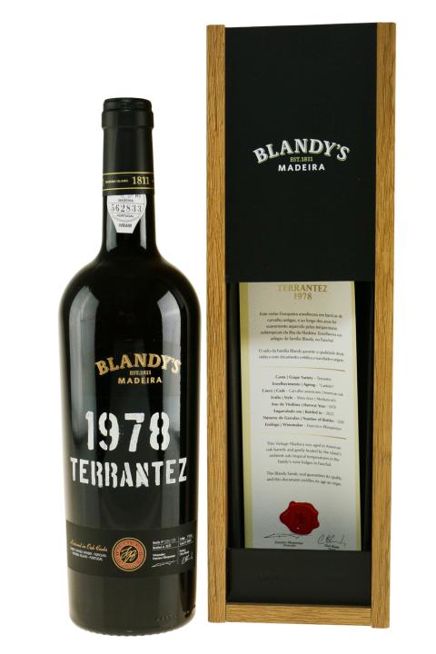 Blandy's Vintage Terrantez 1978 Bottled 2022 Madeira