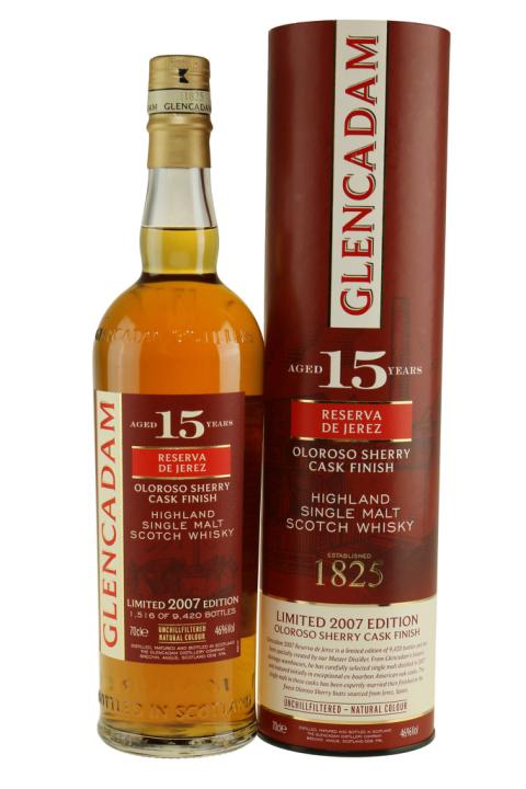 Glencadam 15 Years Single Malt Reserva de Jerez Whisky Glencadam 15 Years Single Malt Reserva de Jerez Whisky