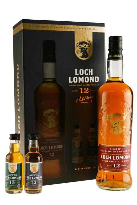 Loch Lomond 12 Years Old Gift Box med 2 x 5 cl. Whisky - Single Malt