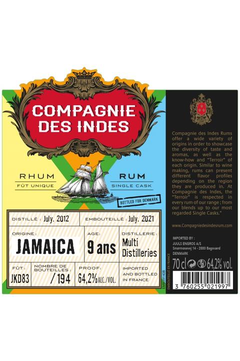 CDI Jamaica 9 Years #83 Multi Distilleries Denmark - Rom CDI Jamaica 9 Years #83 Multi Distilleries Denmark - Rom