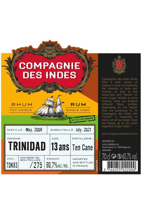 CDI Trinidad Ten Cane Distillery Denmark Rom
