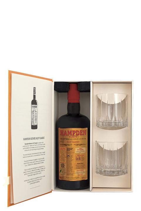 Hampden Estate HLCF Overproof Gaveæske med 2 Glas - Rom Hampden Estate HLCF Overproof Gaveæske med 2 Glas - Rom