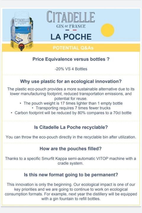 Citadelle Gin ECO Pouch Gin Citadelle Gin ECO Pouch Gin