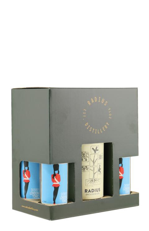 Radius Gin ØKO med 4 Tonics i Gaveæske - Gin Radius Gin ØKO med 4 Tonics i Gaveæske - Gin