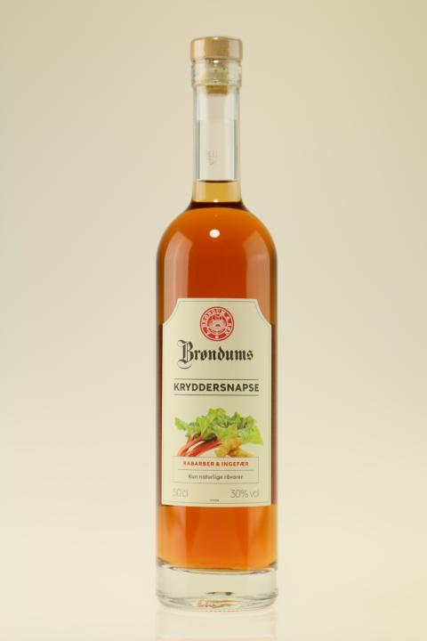 Brøndums Kryddersnapse Rabarber og Ingefær - Snaps/Akvavit Brøndums Kryddersnapse Rabarber og Ingefær - Snaps/Akvavit